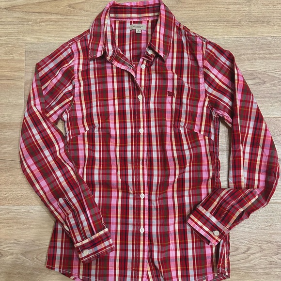 Burberry Tops - Vintage Burberry plaid button up top